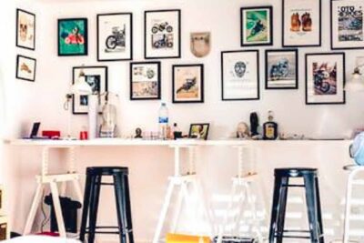 Bricolaje, muebles de oficina hechos con caballetes 1 9914 0 1